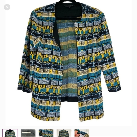 Ming Wang Open Front Topper Blazer - Picture 1 of 4